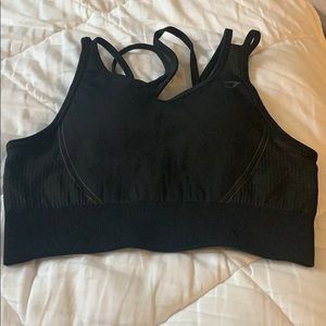 GYMSHARK Black Ultraseamless Sports Bra